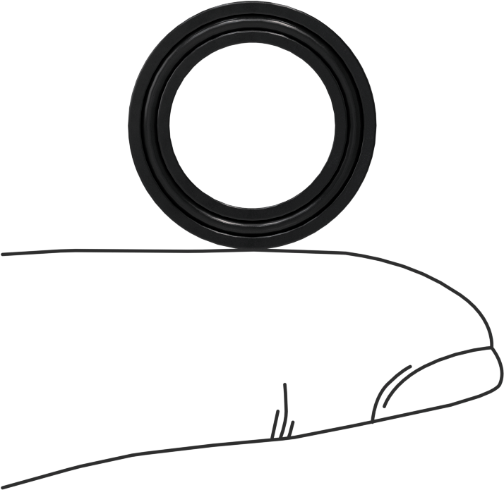 O-Ring Yüklü U-Cup Conta, 0,138" Oluk Genişliği için, 0,5 inç İç Çap x 0,75 inç Dış Çap x 0,125 inç Genişlik