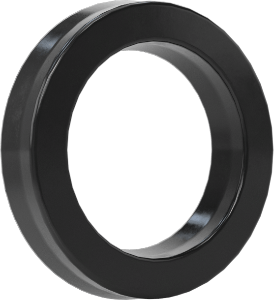 O-Ring Yüklü U-Cup Conta, 0,138" Oluk Genişliği için, 0,5 inç İç Çap x 0,75 inç Dış Çap x 0,125 inç Genişlik