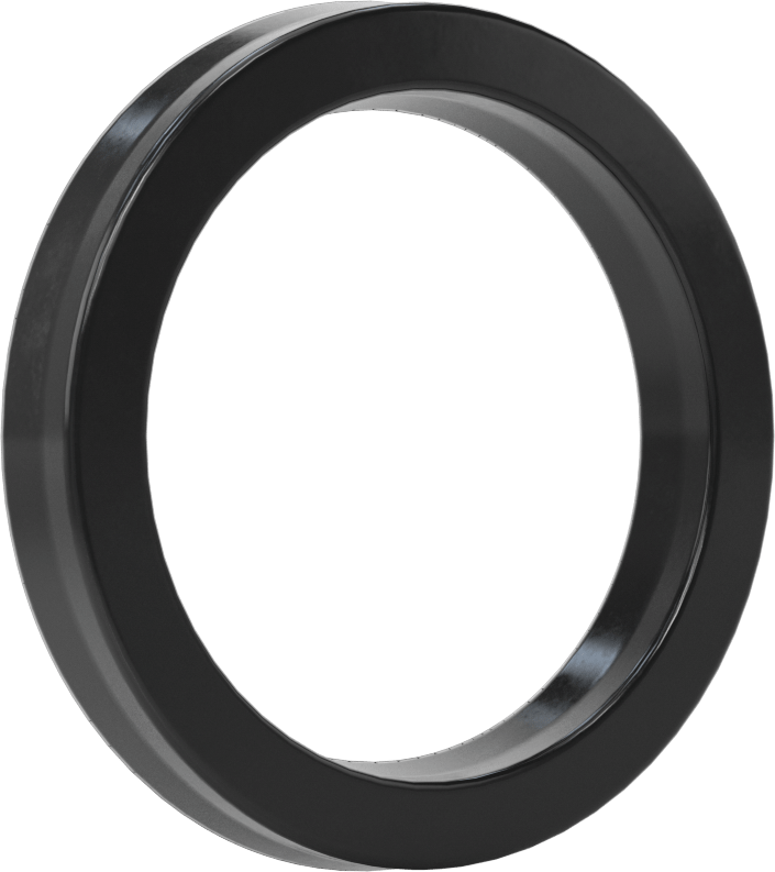 O-Ring Yüklü U-Cup Conta, 0,413" Oluk Genişliği için, 2,25 inç İç Çap x 3 inç Dış Çap x 0,375 inç Genişlik