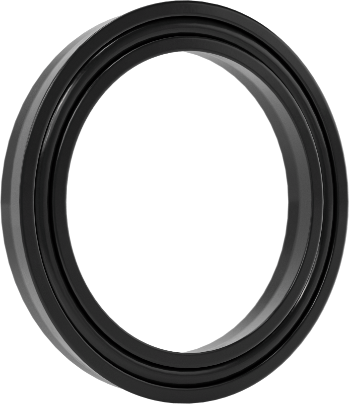O-Ring Yüklü U-Cup Conta, 0,413" Oluk Genişliği için, 2,25 inç İç Çap x 3 inç Dış Çap x 0,375 inç Genişlik