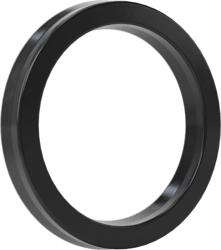 O-Ring Yüklü U-Cup Conta, 0,413" Oluk Genişliği için, 2,5 inç İç Çap x 3,25 inç Dış Çap x 0,375 inç Genişlik