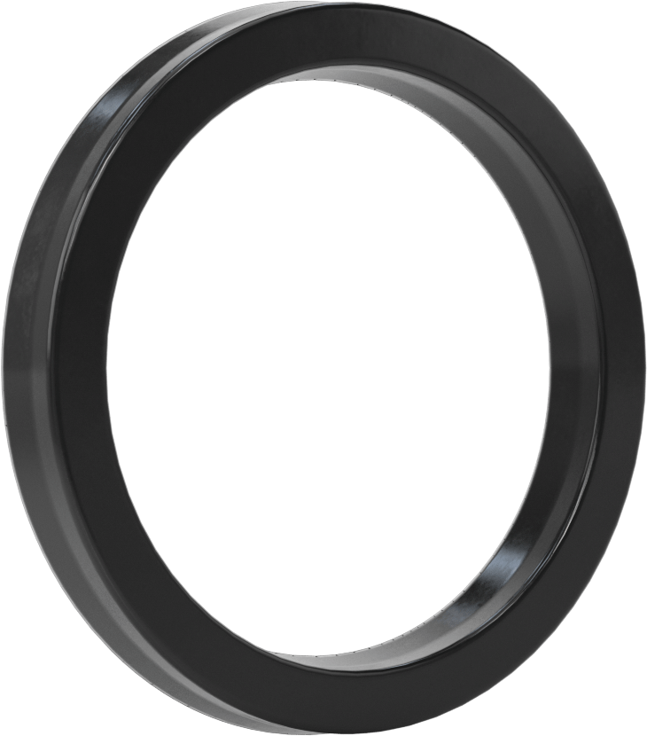O-Ring Yüklü U-Cup Conta, 0,413" Oluk Genişliği için, 2,75“ İç Çap x 3,5” Dış Çap x 0,375" Genişlik
