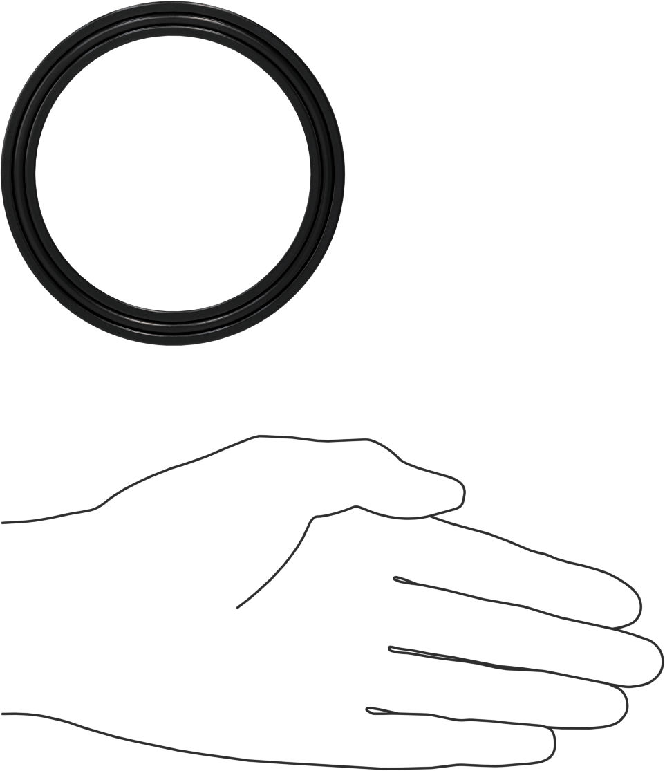 O-Ring Yüklü U-Cup Conta, 0,413" Oluk Genişliği için, 3“ İç Çap x 3,75” Dış Çap x 0,375" Genişlik
