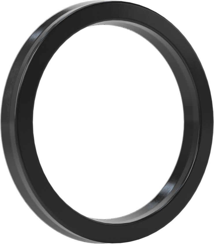 O-Ring Yüklü U-Cup Conta, 0,413" Oluk Genişliği için, 3“ İç Çap x 3,75” Dış Çap x 0,375" Genişlik