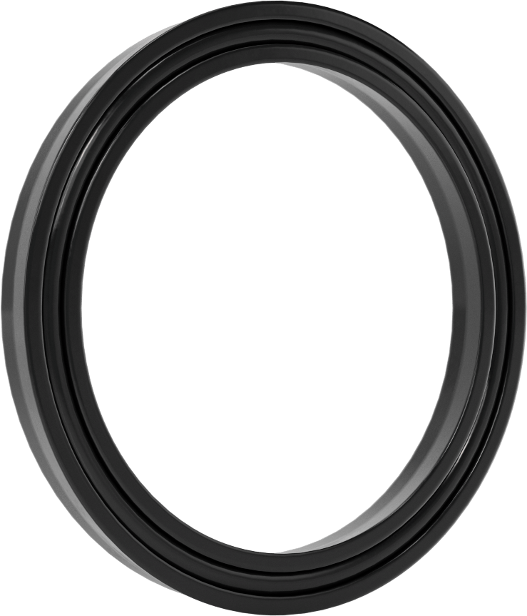 O-Ring Yüklü U-Cup Conta, 0,413" Oluk Genişliği için, 3“ İç Çap x 3,75” Dış Çap x 0,375" Genişlik