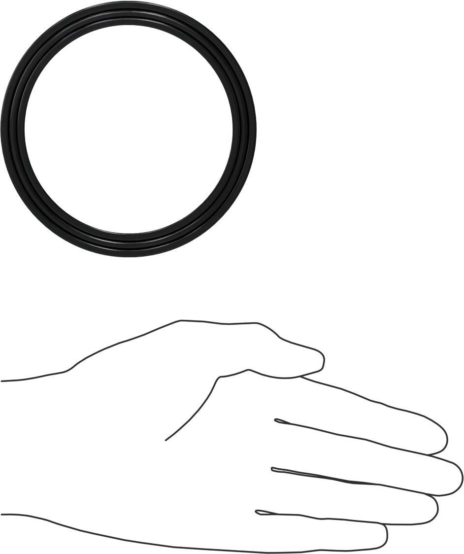 O-Ring Yüklü U-Cup Conta, 0,413" Oluk Genişliği için, 3,25 inç İç Çap x 4 inç Dış Çap x 0,375 inç Genişlik
