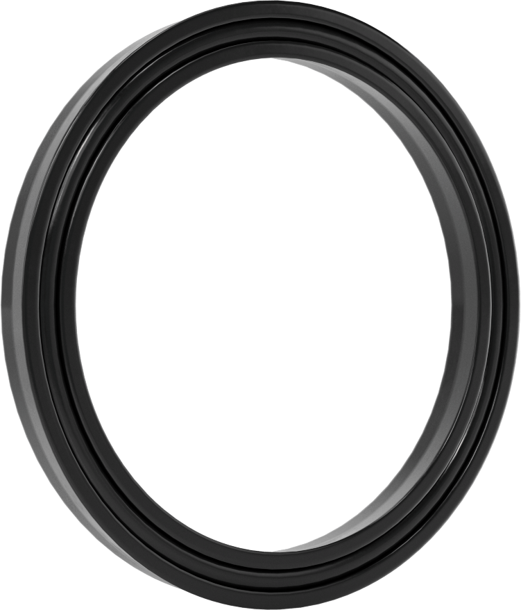 O-Ring Yüklü U-Cup Conta, 0,413" Oluk Genişliği için, 3,25 inç İç Çap x 4 inç Dış Çap x 0,375 inç Genişlik
