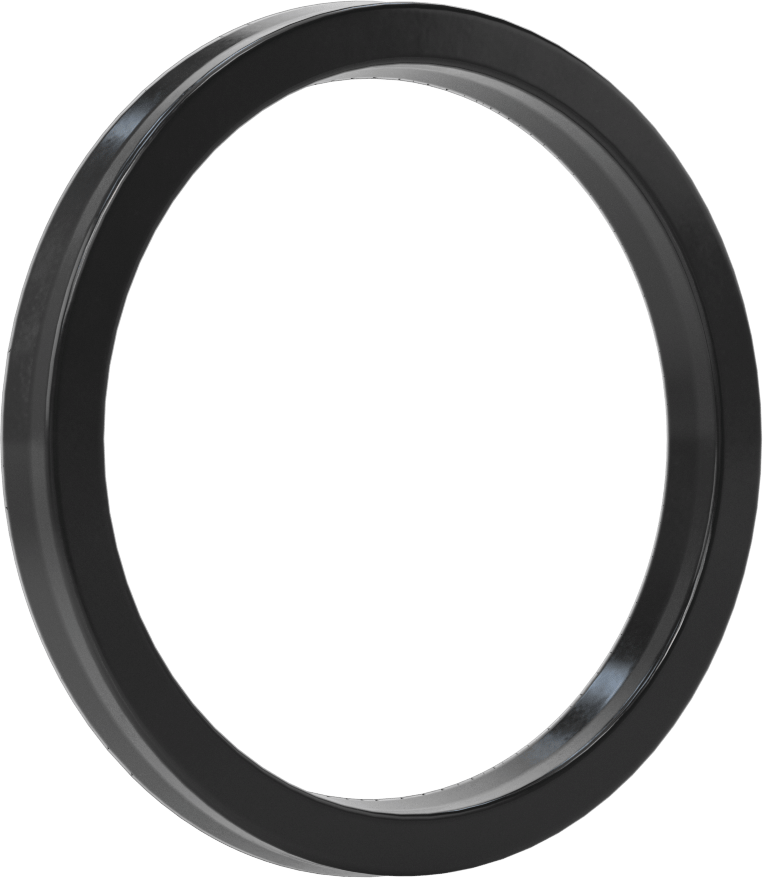 O-Ring Yüklü U-Cup Conta, 0,413" Oluk Genişliği için, 3,5“ İç Çap x 4,25” Dış Çap x 0,375" Genişlik