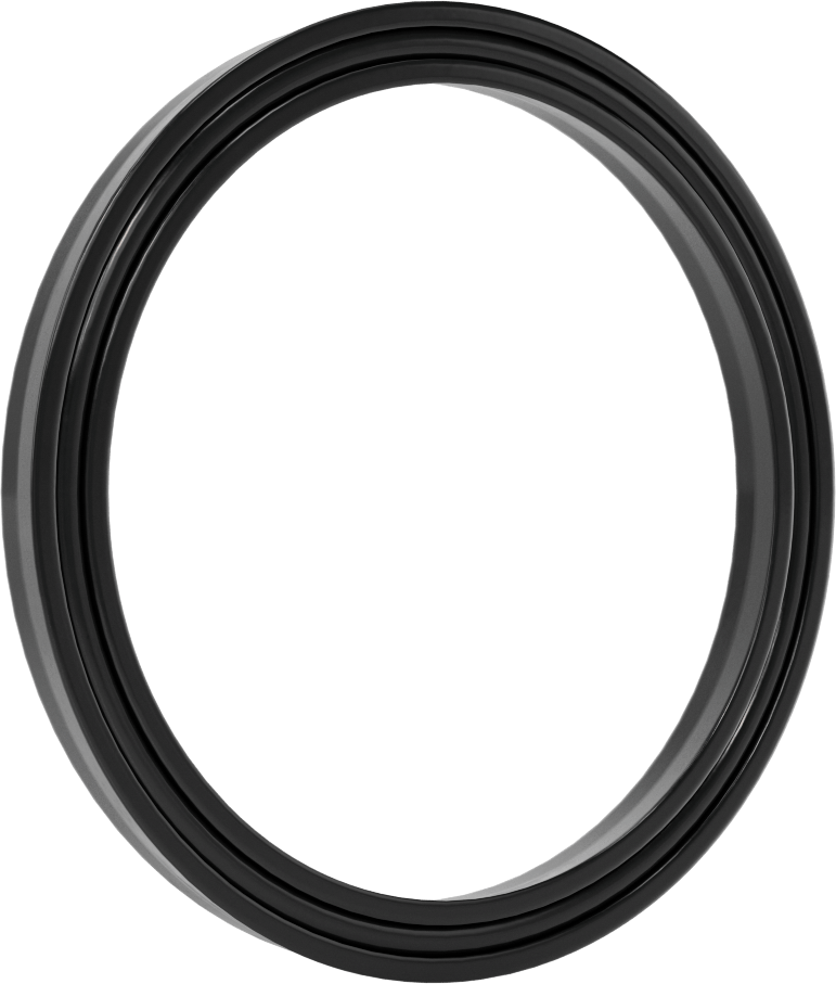 O-Ring Yüklü U-Cup Conta, 0,413" Oluk Genişliği için, 3,75 inç İç Çap x 4,5 inç Dış Çap x 0,375 inç Genişlik
