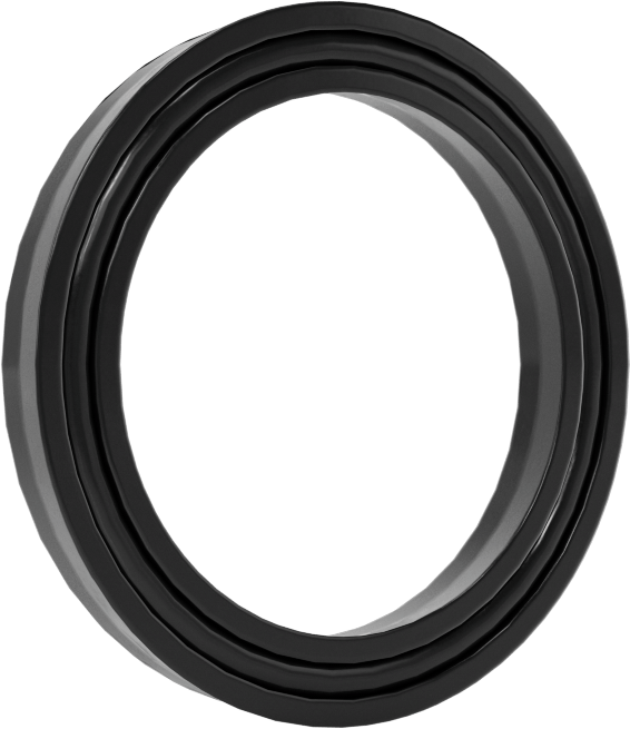 O-Ring Yüklü U-Cup Conta, 0,138" Oluk Genişliği için, 0,75 inç İç Çap x 1 inç Dış Çap x 0,125 inç Genişlik