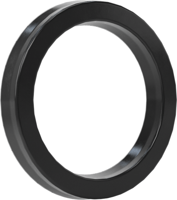 O-Ring Yüklü U-Cup Conta, 0,138" Oluk Genişliği için, 0,75 inç İç Çap x 1 inç Dış Çap x 0,125 inç Genişlik