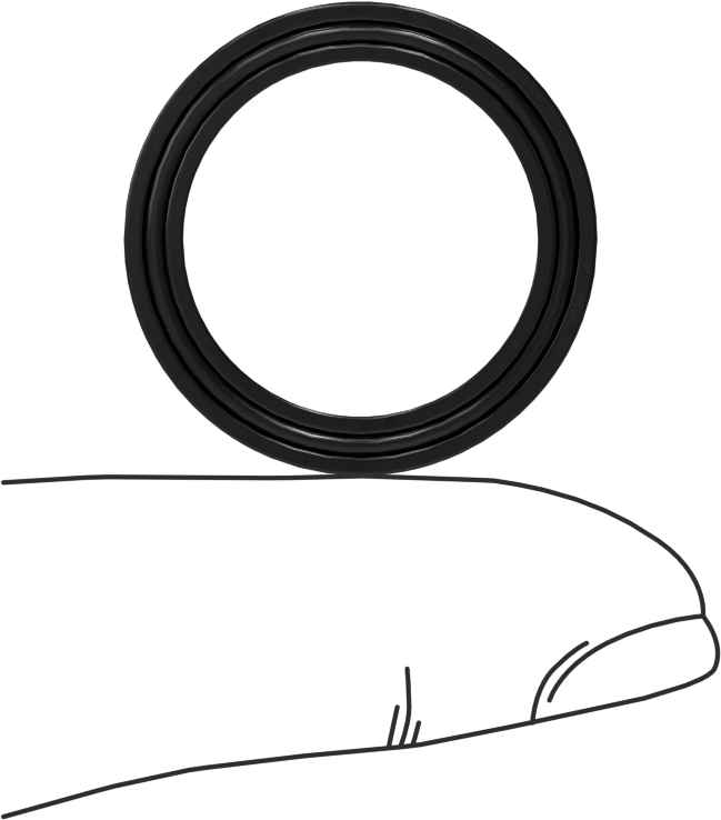 O-Ring Yüklü U-Cup Conta, 0,138" Oluk Genişliği için, 0,75 inç İç Çap x 1 inç Dış Çap x 0,125 inç Genişlik