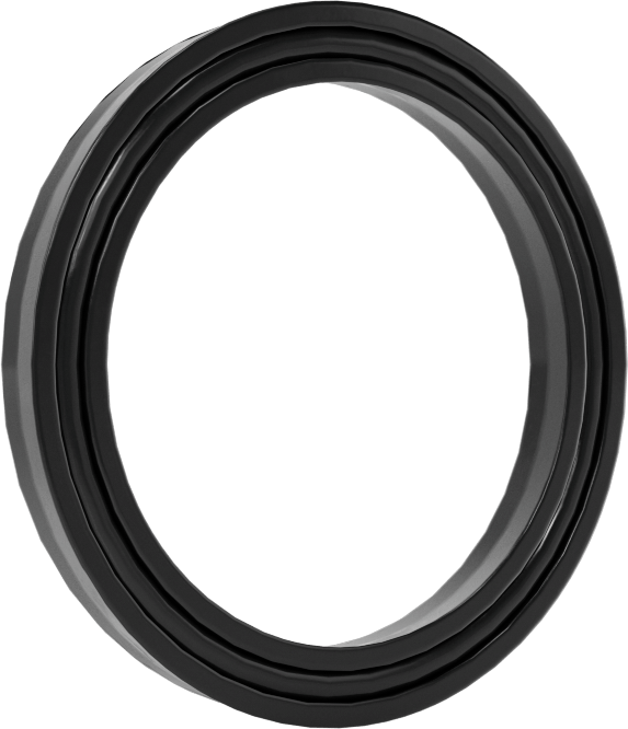O-Ring Yüklü U-Cup Conta, 0,138 inç Genişlikli Yiv için, 0,875 inç İç Çap x 1,125 inç Dış Çap x 0,125 inç Genişlik