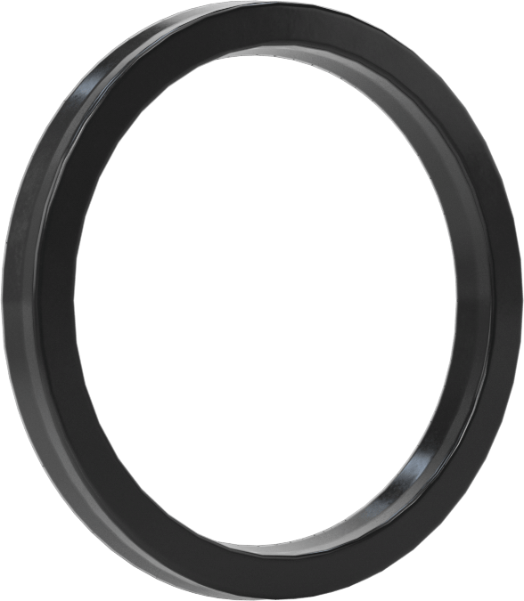 O-Ring Yüklü U-Cup Conta, 0,138 inç Genişlikli Yiv için, 1,125“ İç Çap x 1,375” Dış Çap x 0,125" Genişlik