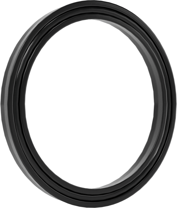 O-Ring Yüklü U-Cup Conta, 0,138 inç Genişlikli Yiv için, 1,125“ İç Çap x 1,375” Dış Çap x 0,125" Genişlik
