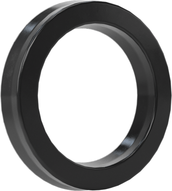 O-Ring Yüklü U-Cup Conta, 0,172" Oluk Genişliği için, 0,75 inç İç Çap x 1,063 inç Dış Çap x 0,156 inç Genişlik