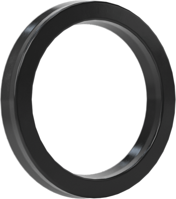 O-Ring Yüklü U-Cup Conta, 0,172" Oluk Genişliği için, 1“ İç Çap x 1,313” Dış Çap x 0,156" Genişlik