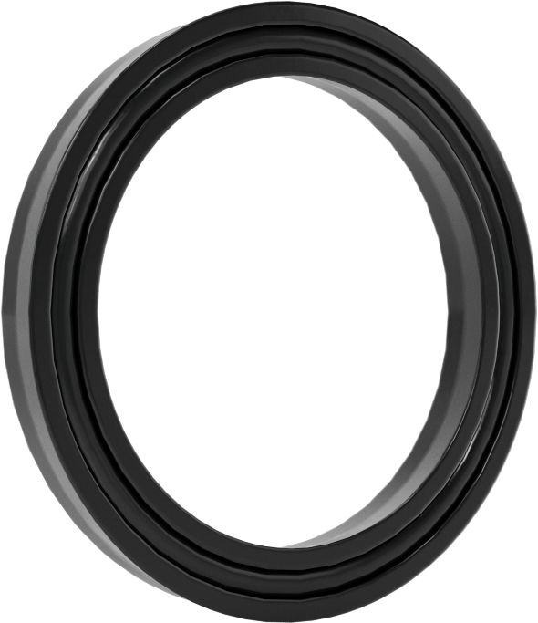 O-Ring Yüklü U-Cup Conta, 0,172" Oluk Genişliği için, 1“ İç Çap x 1,313” Dış Çap x 0,156" Genişlik
