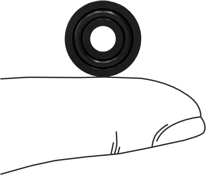 O-Ring Yüklü U-Cup Conta, 0,206" Genişlikte Oluk için, 0,188 inç iç çap x 0,563 inç dış çap x 0,188 inç genişlik