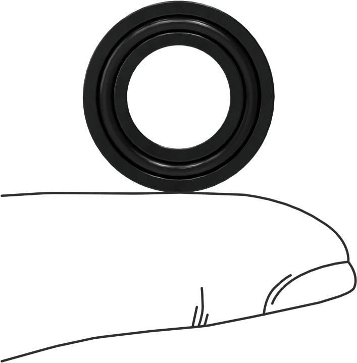 O-Ring Yüklü U-Cup Conta, 0,206" Genişlikte Oluk için, 0,438“ İç Çap x 0,813” Dış Çap x 0,188" Genişlik