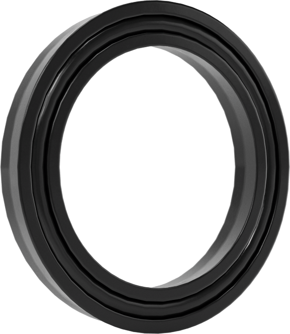 O-Ring Yüklü U-Cup Conta, 0,206" Oluk Genişliği için, 1“ İç Çap x 1,375” Dış Çap x 0,188" Genişlik
