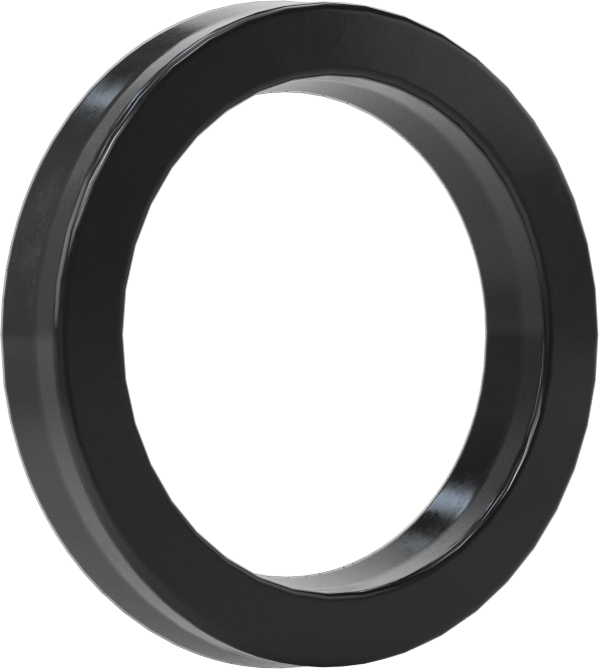 O-Ring Yüklü U-Cup Conta, 0,206" Oluk Genişliği için, 1“ İç Çap x 1,375” Dış Çap x 0,188" Genişlik