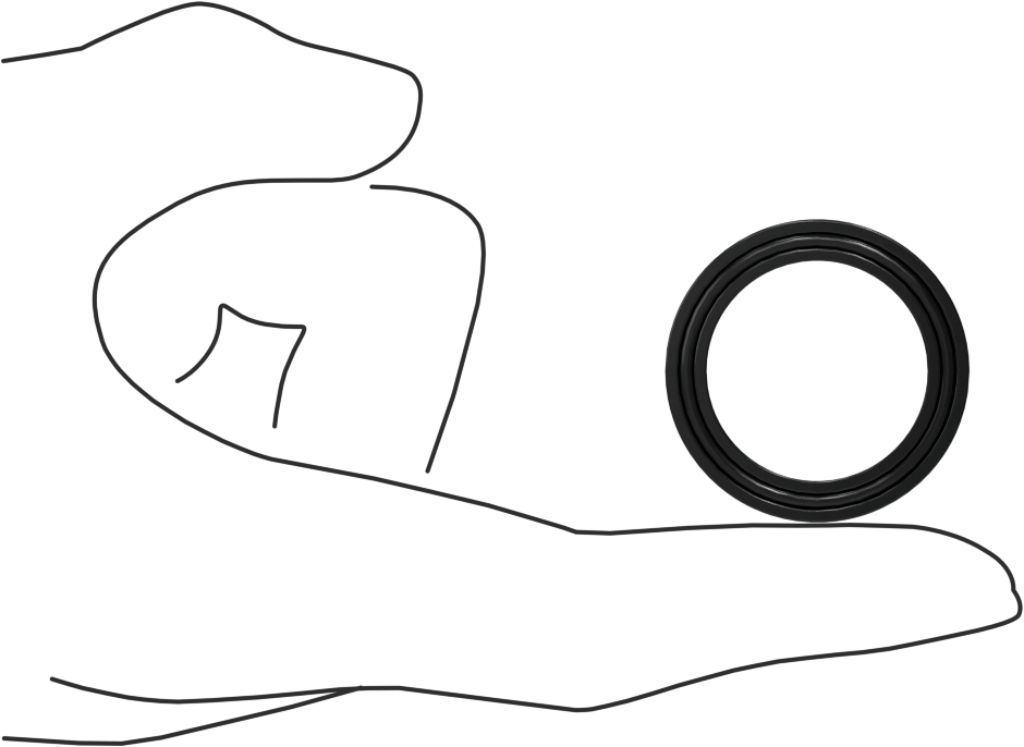 O-Ring Yüklü U-Cup Conta, 0,206" Oluk Genişliği için, 1“ İç Çap x 1,375” Dış Çap x 0,188" Genişlik