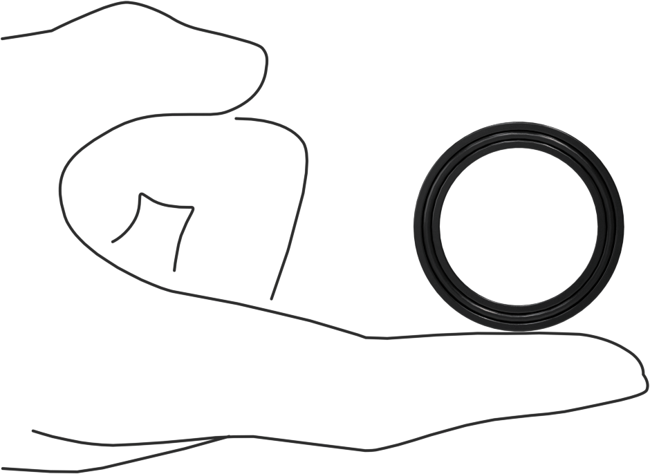 O-Ring Yüklü U-Cup Conta, 0,206" Oluk Genişliği için, 1,125“ İç Çap x 1,5” Dış Çap x 0,188" Genişlik