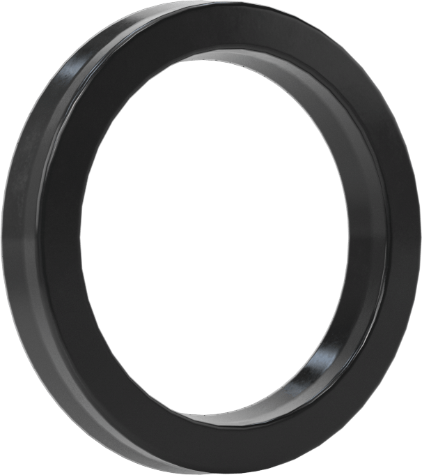 O-Ring Yüklü U-Cup Conta, 0,206" Oluk Genişliği için, 1,125“ İç Çap x 1,5” Dış Çap x 0,188" Genişlik