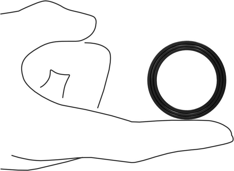 O-Ring Yüklü U-Cup Conta, 0,206" Genişlikte Oluk için, 1,188“ İç Çap x 1,563” Dış Çap x 0,188" Genişlik