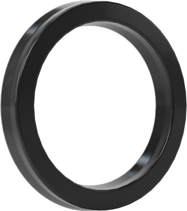 O-Ring Yüklü U-Cup Conta, 0,206" Genişlikte Oluk için, 1,188“ İç Çap x 1,563” Dış Çap x 0,188" Genişlik