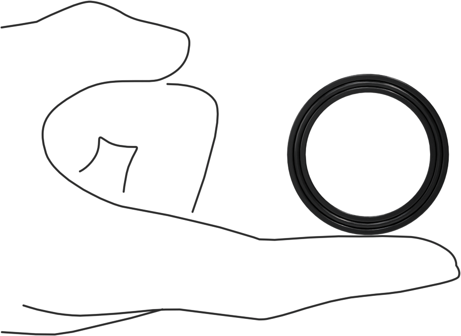 O-Ring Yüklü U-Cup Conta, 0,206" Oluk Genişliği için, 1,25“ İç Çap x 1,625” Dış Çap x 0,188" Genişlik