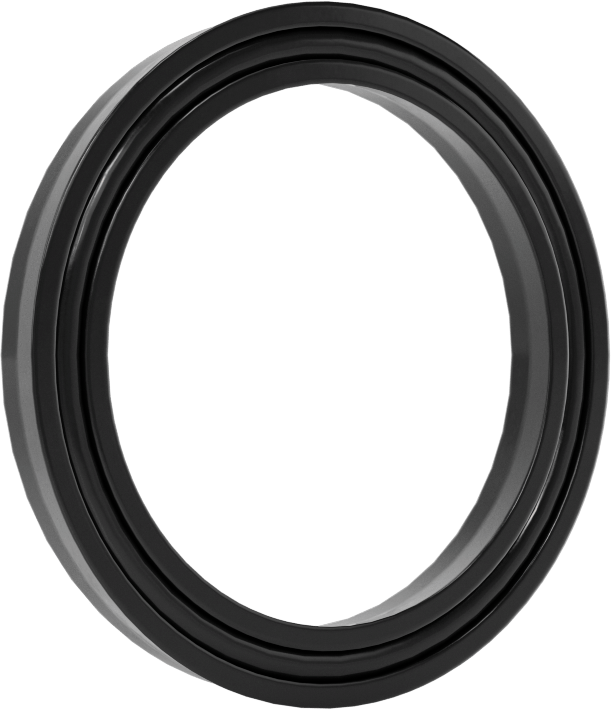 O-Ring Yüklü U-Cup Conta, 0,206" Oluk Genişliği için, 1,25“ İç Çap x 1,625” Dış Çap x 0,188" Genişlik