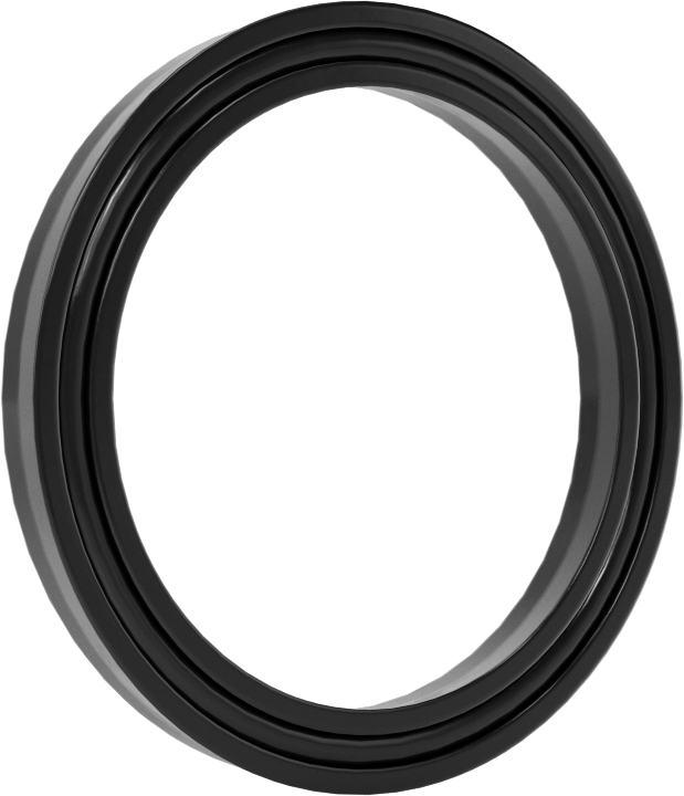 O-Ring Yüklü U-Cup Conta, 0,206" Oluk Genişliği için, 1,375“ İç Çap x 1,75” Dış Çap x 0,188" Genişlik