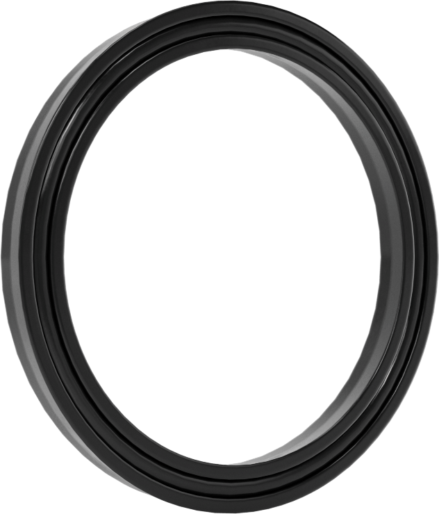 O-Ring Yüklü U-Cup Conta, 0,206" Oluk Genişliği için, 1,625“ İç Çap x 2” Dış Çap x 0,188" Genişlik