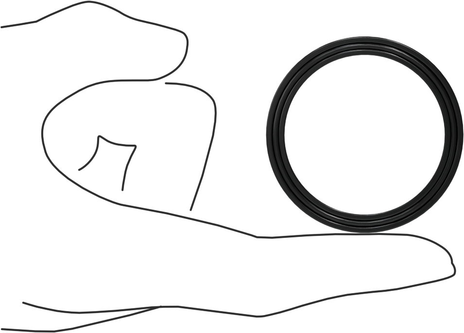 O-Ring Yüklü U-Cup Conta, 0,206" Oluk Genişliği için, 1,625“ İç Çap x 2” Dış Çap x 0,188" Genişlik
