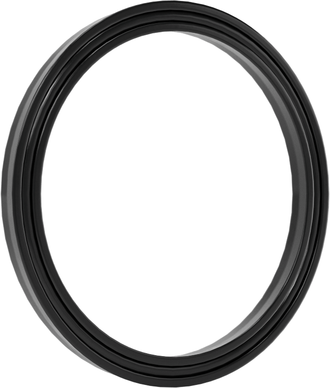 O-Ring Yüklü U-Cup Conta, 0,206" Oluk Genişliği için, 2“ İç Çap x 2,375” Dış Çap x 0,188" Genişlik