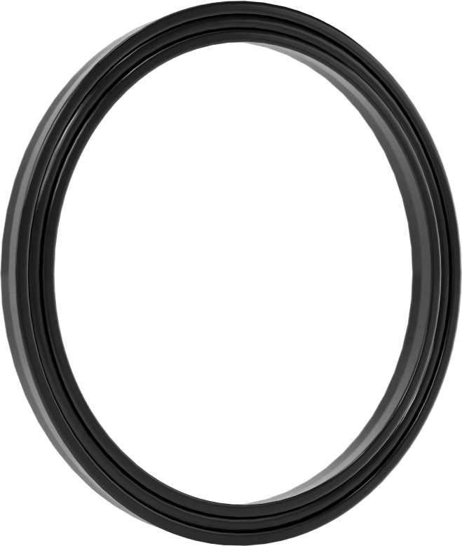 O-Ring Yüklü U-Cup Conta, 0,206" Oluk Genişliği için, 2,125“ İç Çap x 2,5” Dış Çap x 0,188" Genişlik