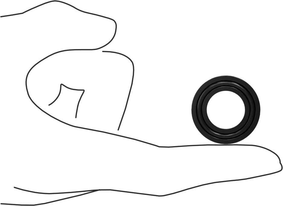 O-Ring Yüklü U-Cup Conta, 0,275" Oluk Genişliği için, 0,625“ İç Çap x 1,125” Dış Çap x 0,25" Genişlik