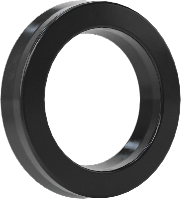 O-Ring Yüklü U-Cup Conta, 0,275" Oluk Genişliği için, 1“ İç Çap x 1,5” Dış Çap x 0,25" Genişlik