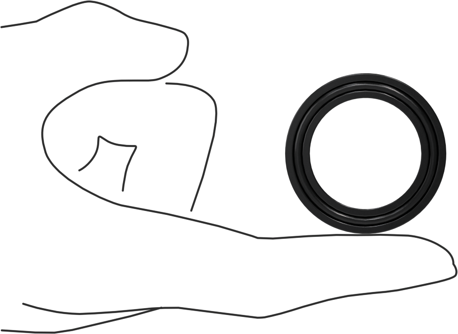 O-Ring Yüklü U-Cup Conta, 0,275" Oluk Genişliği için, 1,125“ İç Çap x 1,625” Dış Çap x 0,25" Genişlik