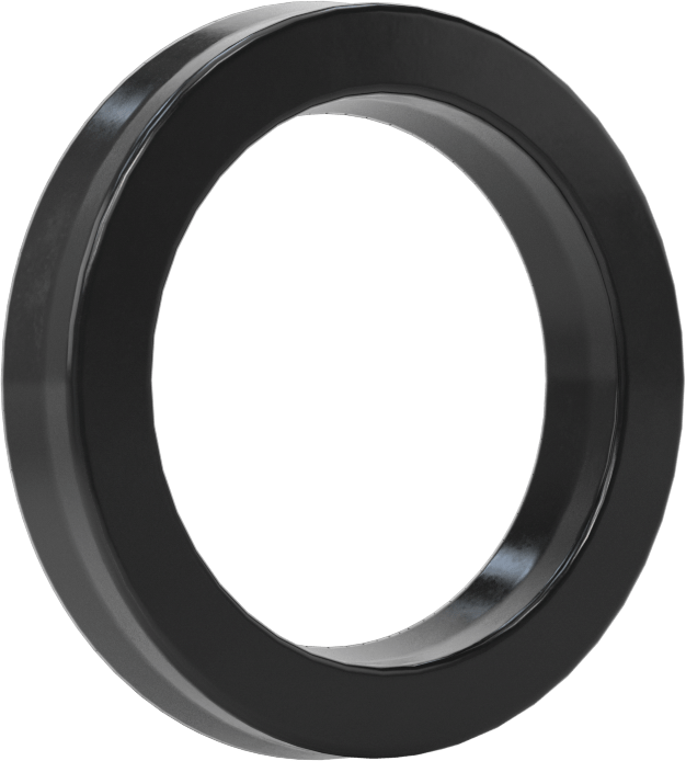 O-Ring Yüklü U-Cup Conta, 0,275" Oluk Genişliği için, 1,188“ İç Çap x 1,688” Dış Çap x 0,25" Genişlik