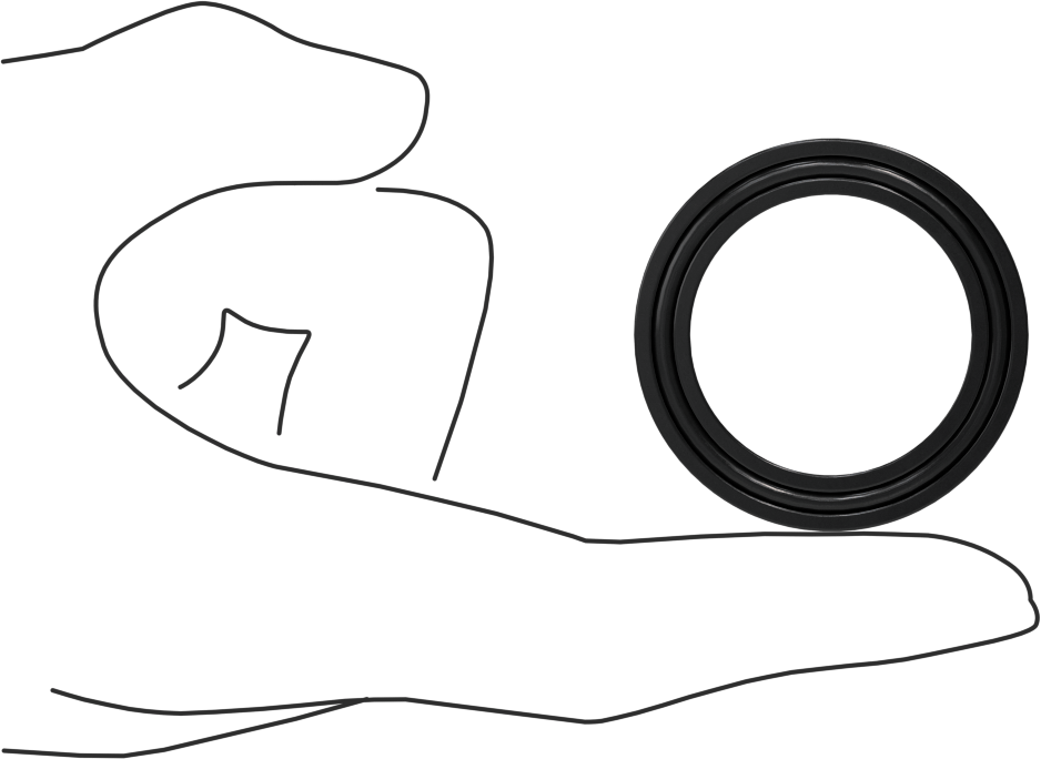 O-Ring Yüklü U-Cup Conta, 0,275" Oluk Genişliği için, 1,25 inç İç Çap x 1,75 inç Dış Çap x 0,25 inç Genişlik