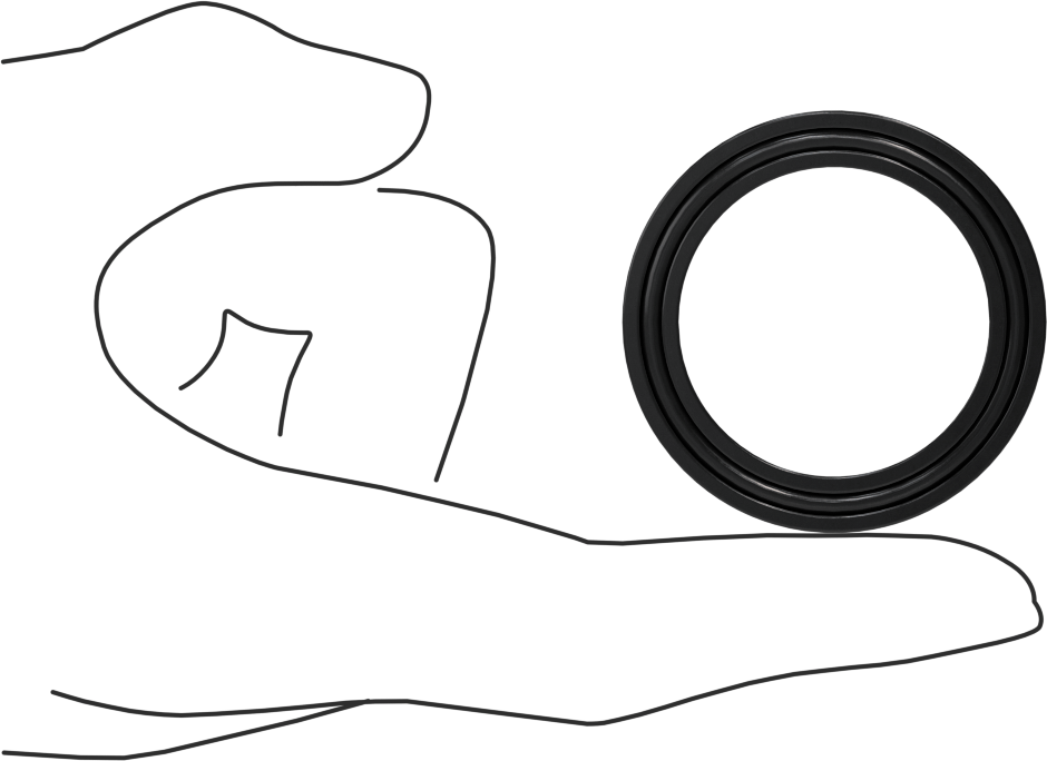 O-Ring Yüklü U-Cup Conta, 0,275" Oluk Genişliği için, 1,375 inç İç Çap x 1,875 inç Dış Çap x 0,25 inç Genişlik