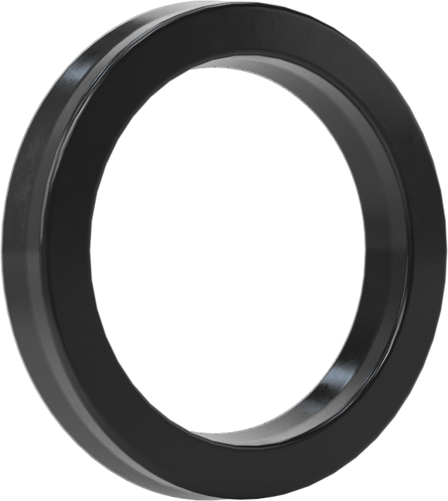 O-Ring Yüklü U-Cup Conta, 0,275" Oluk Genişliği için, 1,375 inç İç Çap x 1,875 inç Dış Çap x 0,25 inç Genişlik