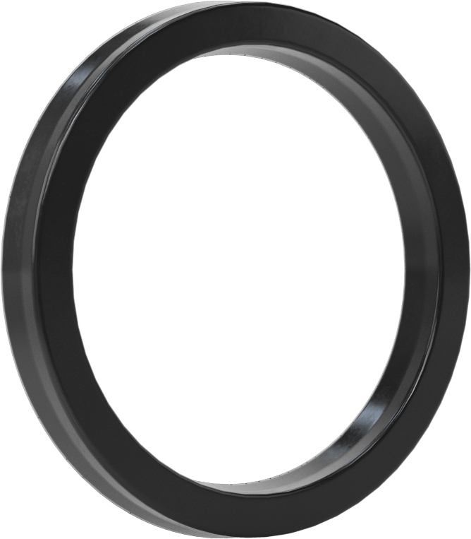 O-Ring Yüklü U-Cup Conta, 0,275" Oluk Genişliği için, 2“ İç Çap x 2,5” Dış Çap x 0,25" Genişlik