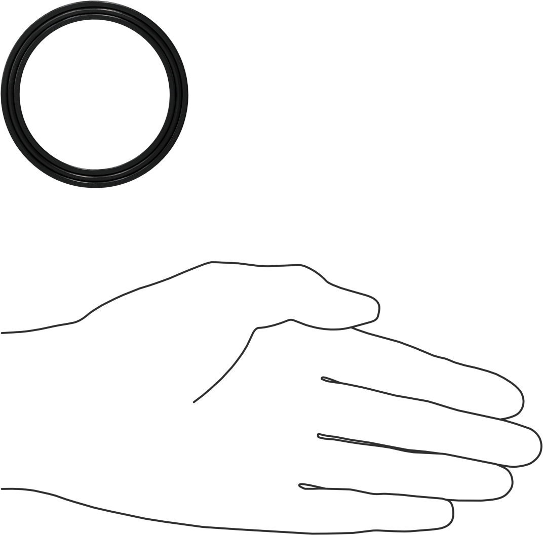 O-Ring Yüklü U-Cup Conta, 0,275" Oluk Genişliği için, 2“ İç Çap x 2,5” Dış Çap x 0,25" Genişlik