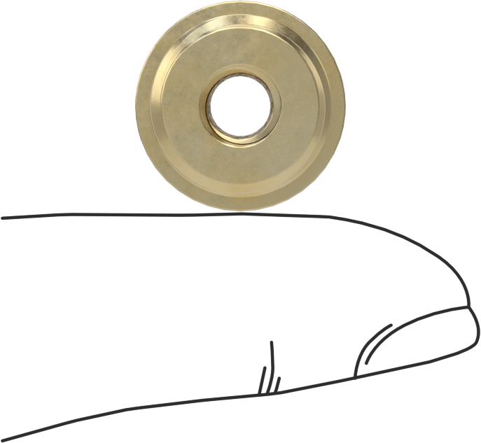 Hassas Acme Dış Dişli Somun, 360 Pirinç, 1/4"-20 Diş Boyutu