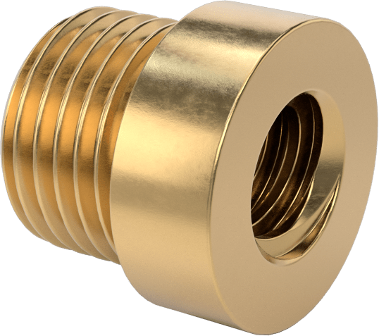 Hassas Acme Dış Dişli Somun, Hızlı Hareket, Sağ El, 673 Bronz, 3/8"-12 Diş, 2 Diş Başlangıcı