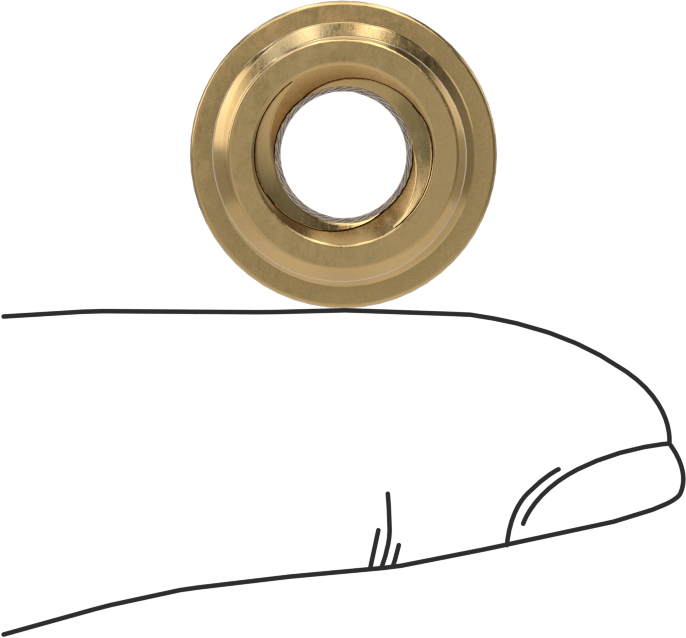 Hassas Acme Dış Dişli Somun, Hızlı Hareket, Sol El, 673 Bronz, 3/8"-12 Diş, 2 Diş Başlangıcı